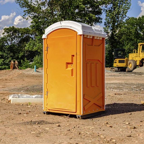 how often are the porta potties cleaned and serviced during a rental period in Madison County NE